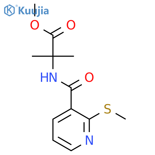 methyl 2-methyl-2-{2-(methylsulfanyl)pyridin-3-ylformamido}propanoate structure