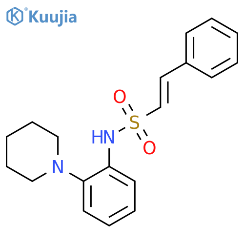 2-phenyl-N-[2-(piperidin-1-yl)phenyl]ethene-1-sulfonamide structure