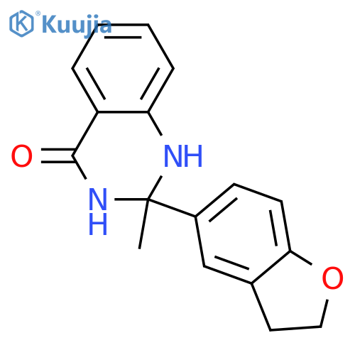 4(1H)-Quinazolinone, 2-(2,3-dihydro-5-benzofuranyl)-2,3-dihydro-2-methyl- structure