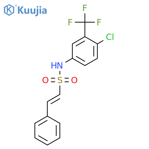 N-[4-chloro-3-(trifluoromethyl)phenyl]-2-phenylethene-1-sulfonamide structure