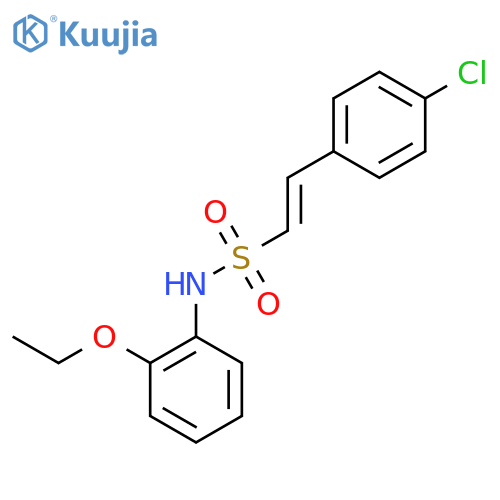 2-(4-chlorophenyl)-N-(2-ethoxyphenyl)ethene-1-sulfonamide structure