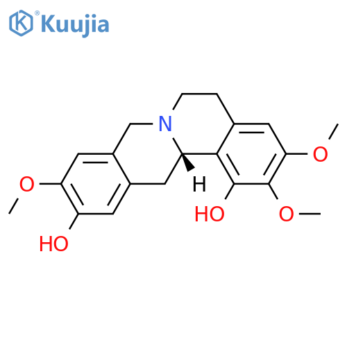 6H-Dibenzo[a,g]quinolizine-1,11-diol,5,8,13,13a-tetrahydro-2,3,10-trimethoxy-, (13aS)- structure