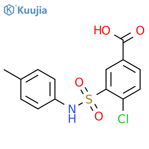 4-Chloro-3-{(4-methylphenyl)aminosulfonyl}benzoic acid structure