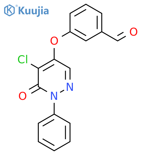 3-(5-Chloro-6-oxo-1-phenylpyridazin-4-yl)oxybenzaldehyde structure