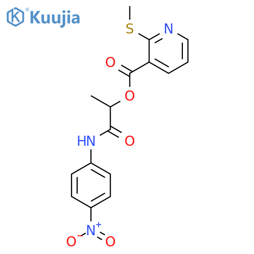 1-[(4-Nitrophenyl)carbamoyl]ethyl 2-(methylsulfanyl)pyridine-3-carboxylate structure