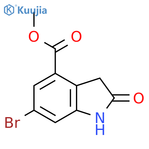 methyl 6-bromo-2-oxo-indoline-4-carboxylate structure