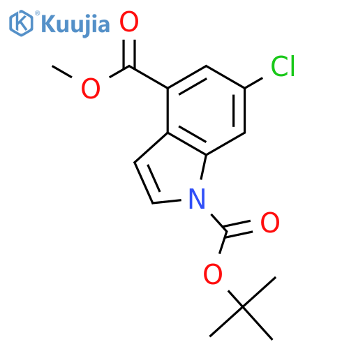 1-tert-Butyl 4-methyl 6-chloro-1H-indole-1,4-dicarboxylate structure
