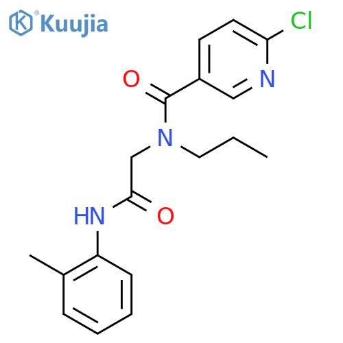 2-[1-(6-chloropyridin-3-yl)-N-propylformamido]-N-(2-methylphenyl)acetamide structure
