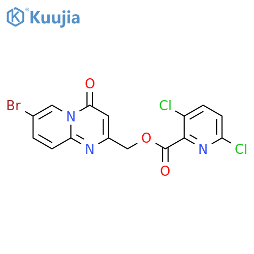 (7-Bromo-4-oxo-4H-pyrido[1,2-a]pyrimidin-2-yl)methyl 3,6-dichloro-2-pyridinecarboxylate structure