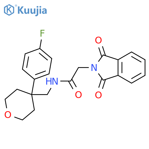 2-(1,3-dioxo-2,3-dihydro-1H-isoindol-2-yl)-N-{[4-(4-fluorophenyl)oxan-4-yl]methyl}acetamide structure