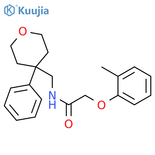 2-(2-methylphenoxy)-N-[(4-phenyloxan-4-yl)methyl]acetamide structure