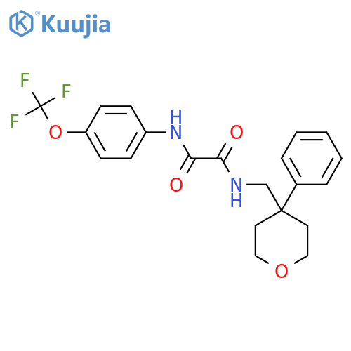 N-(4-phenyloxan-4-yl)methyl-N'-4-(trifluoromethoxy)phenylethanediamide structure