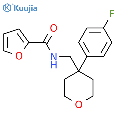 N-{4-(4-fluorophenyl)oxan-4-ylmethyl}furan-2-carboxamide structure