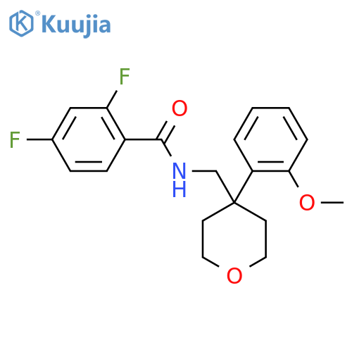2,4-difluoro-N-{[4-(2-methoxyphenyl)oxan-4-yl]methyl}benzamide structure