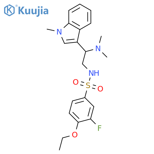 N-[2-(dimethylamino)-2-(1-methyl-1H-indol-3-yl)ethyl]-4-ethoxy-3-fluorobenzene-1-sulfonamide structure