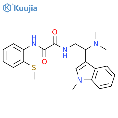 N-[2-(dimethylamino)-2-(1-methyl-1H-indol-3-yl)ethyl]-N'-[2-(methylsulfanyl)phenyl]ethanediamide structure