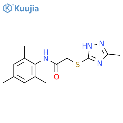 2-[(5-methyl-4H-1,2,4-triazol-3-yl)sulfanyl]-N-(2,4,6-trimethylphenyl)acetamide structure