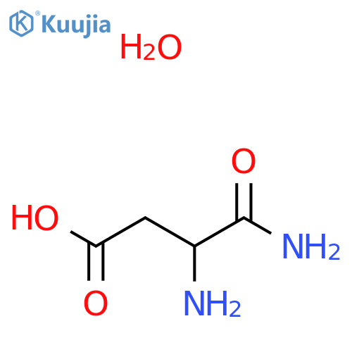 3-Amino-3-carbamoylpropanoic acid hydrate structure