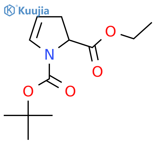 1-tert-butyl 2-ethyl (2R)-2,3-dihydro-1H-pyrrole-1,2-dicarboxylate structure