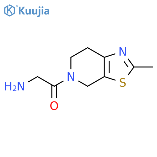 2-amino-1-{2-methyl-4H,5H,6H,7H-1,3thiazolo5,4-cpyridin-5-yl}ethan-1-one structure