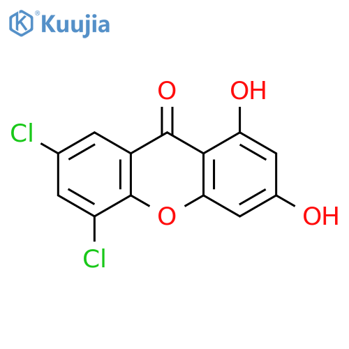 5,7-dichloro-1,3-dihydroxy-9H-xanthen-9-one structure