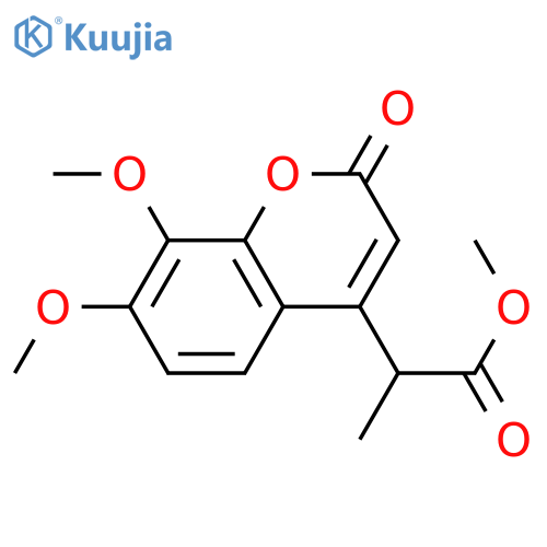 methyl 2-(7,8-dimethoxy-2-oxo-2H-chromen-4-yl)propanoate structure