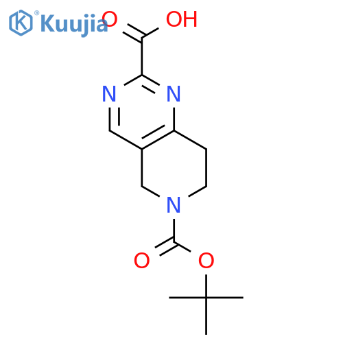 6-[(tert-butoxy)carbonyl]-5H,6H,7H,8H-pyrido[4,3-d]pyrimidine-2-carboxylic acid structure
