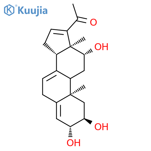 Pregna-4,7,16-trien-20-one,2,3,12-trihydroxy-, (2b,3a,12b)- structure
