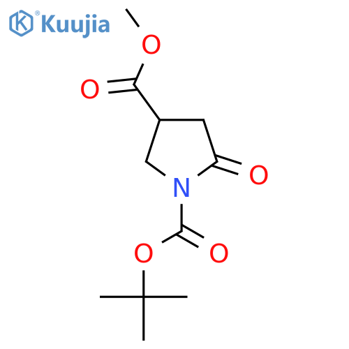 1-Tert-butyl 3-methyl 5-oxopyrrolidine-1,3-dicarboxylate structure