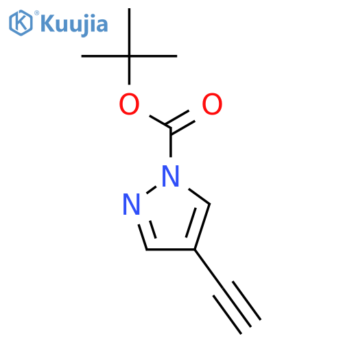 tert-butyl 4-ethynylpyrazole-1-carboxylate structure