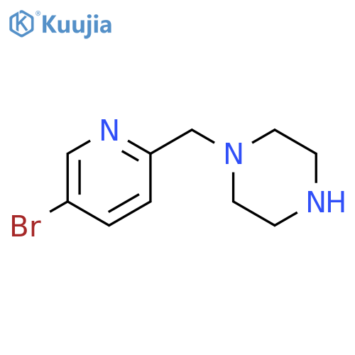 1-[(5-bromopyridin-2-yl)methyl]piperazine structure