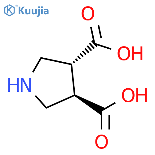 (3R,4R)-pyrrolidine-3,4-dicarboxylic acid structure