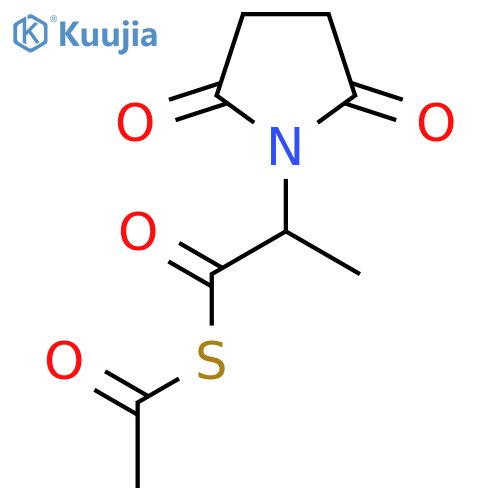 1-Pyrrolidineethanethioic acid, α-methyl-2,5-dioxo-, anhydrosulfide with ethanethioic acid structure