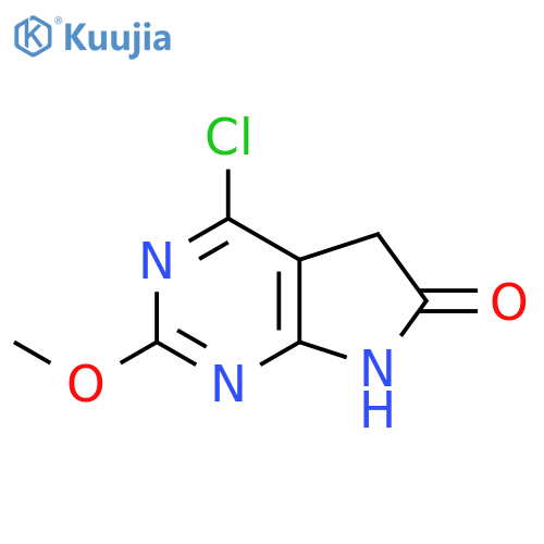 4-chloro-2-methoxy-5H,6H,7H-pyrrolo2,3-dpyrimidin-6-one structure