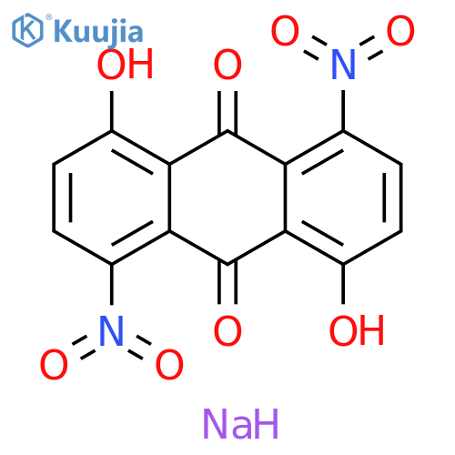 disodium 4,8-dinitro-9,10-dioxo-9,10-dihydroanthracene-1,5-bis(olate) structure