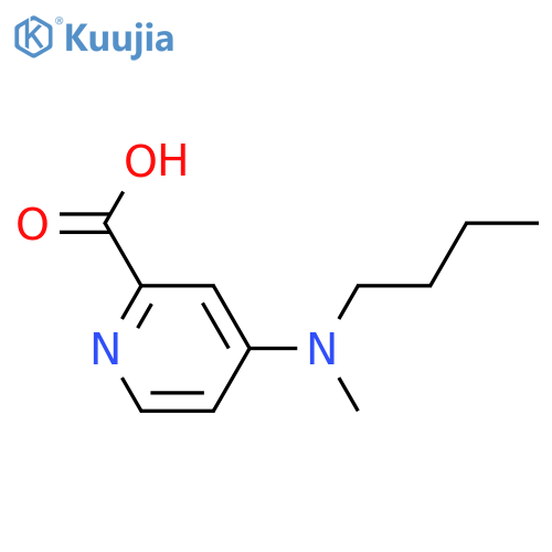 4-[butyl(methyl)amino]pyridine-2-carboxylic acid structure