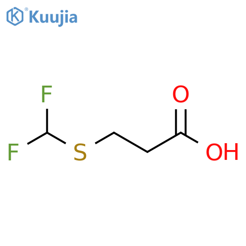 3-(difluoromethyl)sulfanylpropanoic acid structure