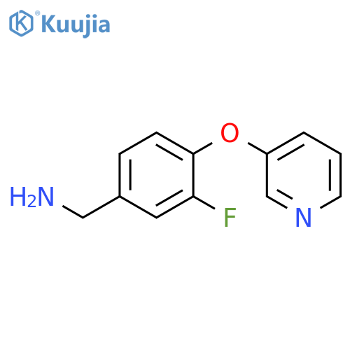 [3-fluoro-4-(pyridin-3-yloxy)phenyl]methanamine structure