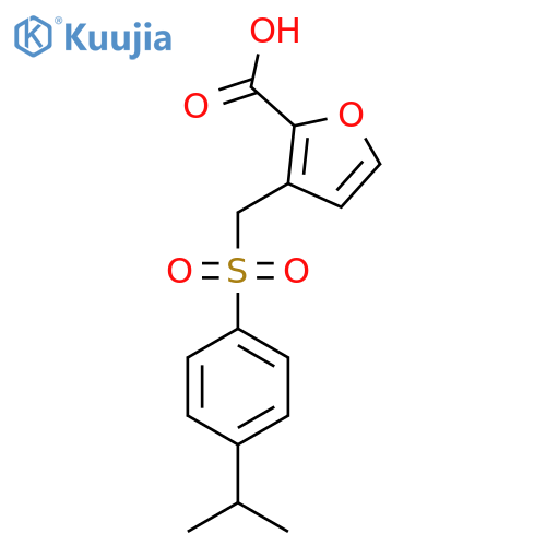 3-{4-(Propan-2-yl)benzenesulfonylmethyl}furan-2-carboxylic Acid structure
