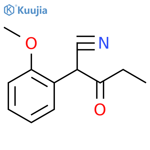 2-(2-methoxyphenyl)-3-oxopentanenitrile structure