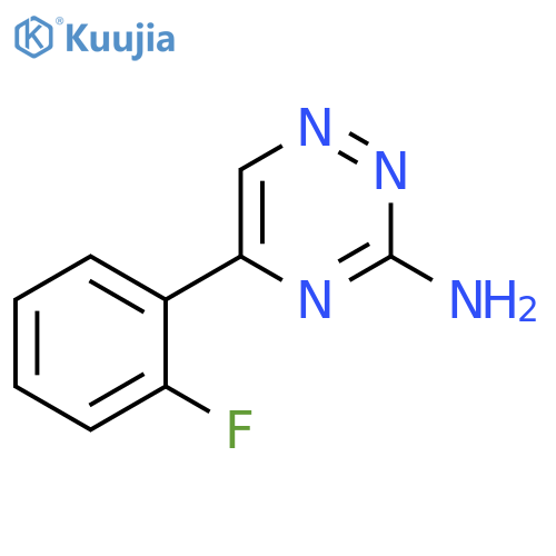 5-(2-fluorophenyl)-1,2,4-triazin-3-amine structure