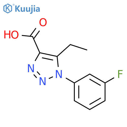 5-ethyl-1-(3-fluorophenyl)-1H-1,2,3-triazole-4-carboxylic acid structure