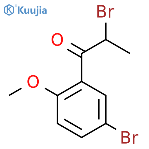 2-bromo-1-(5-bromo-2-methoxyphenyl)propan-1-one structure