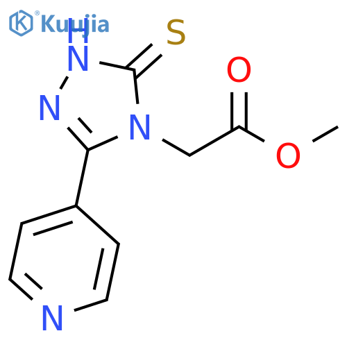 4H-1,2,4-Triazole-4-acetic acid, 1,5-dihydro-3-(4-pyridinyl)-5-thioxo-, methyl ester structure