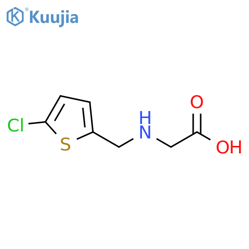2-{(5-chlorothiophen-2-yl)methylamino}acetic acid structure