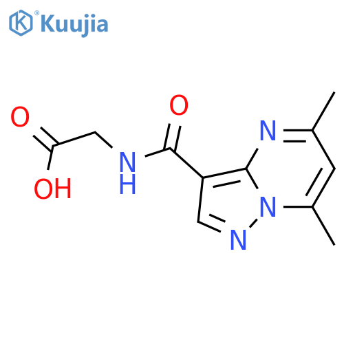 2-({5,7-Dimethylpyrazolo[1,5-a]pyrimidin-3-yl}formamido)acetic Acid structure