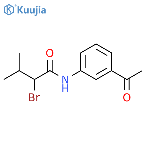 N-(3-acetylphenyl)-2-bromo-3-methylbutanamide structure