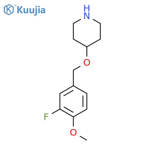 4-[(3-Fluoro-4-methoxyphenyl)methoxy]piperidine structure