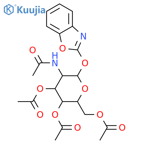 [3,4-bis(acetyloxy)-6-(1,3-benzoxazol-2-yloxy)-5-acetamidooxan-2-yl]methyl acetate structure