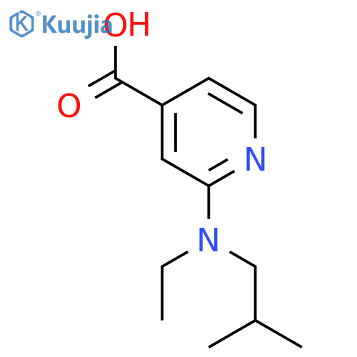 2-[Ethyl(2-methylpropyl)amino]pyridine-4-carboxylic acid structure